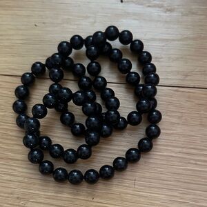 Black Beaded Necklace